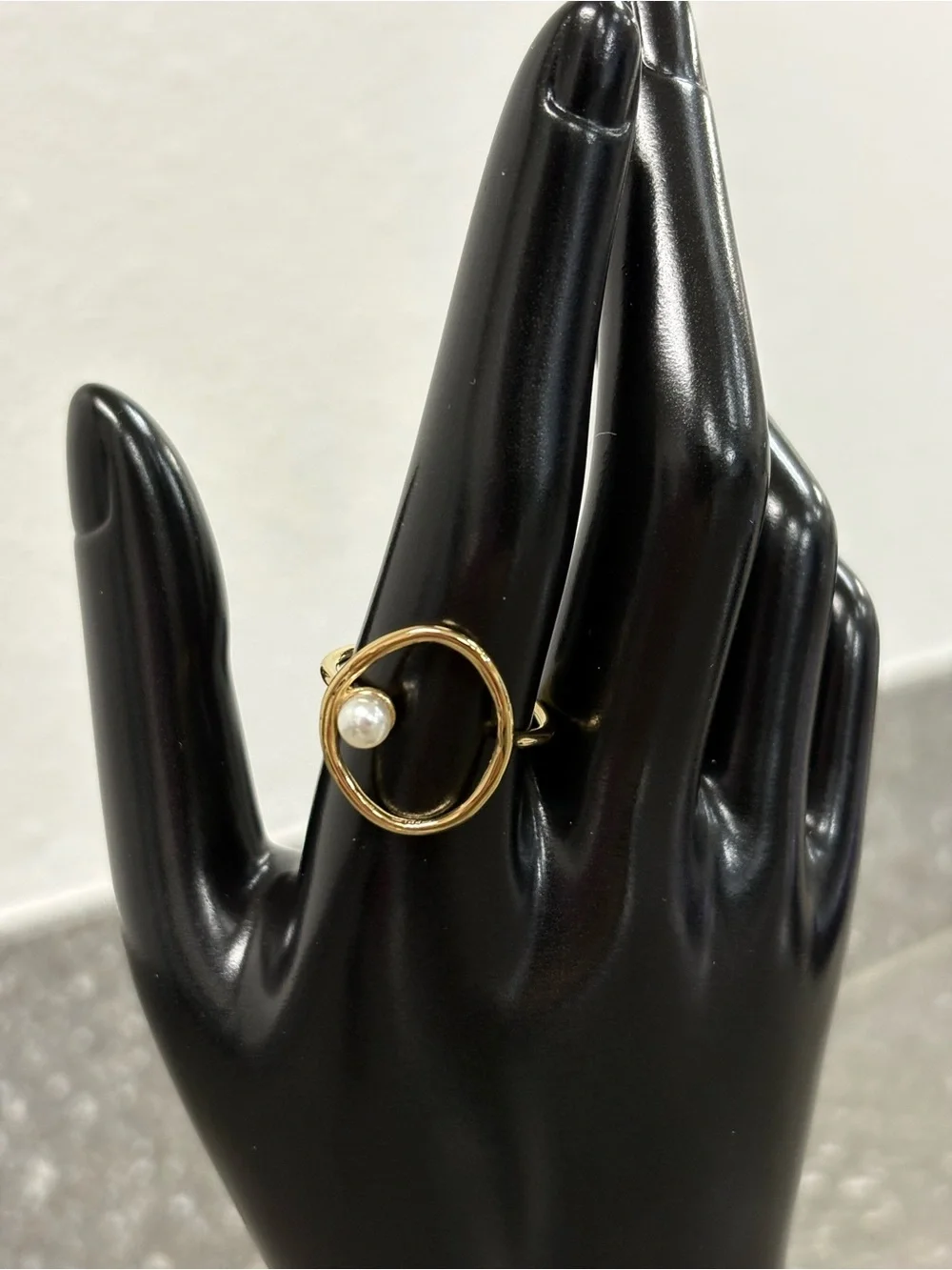 Plunder Design Harper Kate Gold Tone Pearl Statement Ring